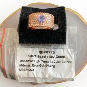 “She’s Beauty And Grace” December 2023 Tanzanite Rose Gold Ring 6 BP